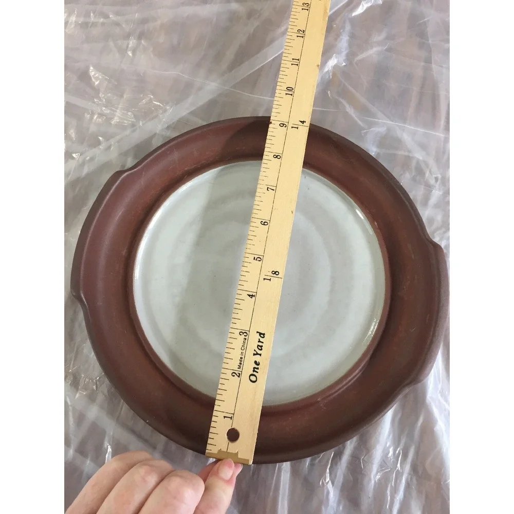 Vintage German Ceramic‎ Käse Cheese Dome Covered Dish Brown Beige Stoneware MCM